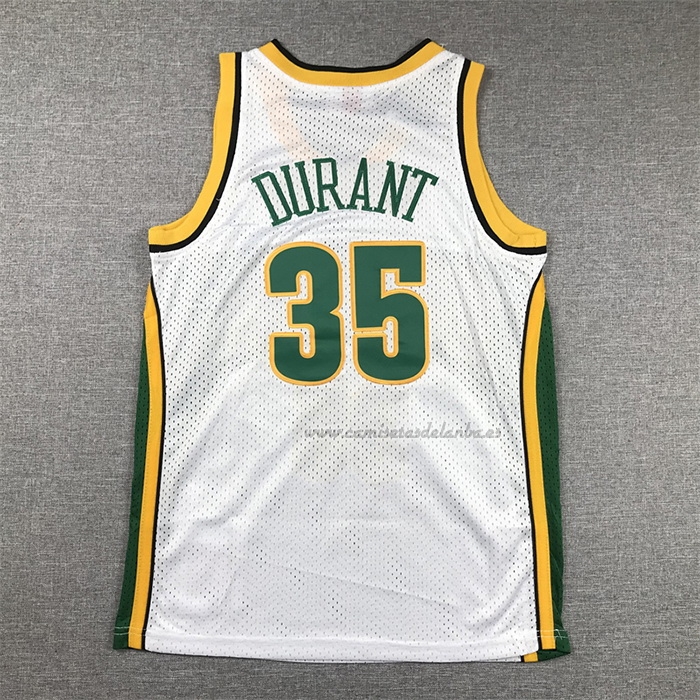 Camiseta Nino Seattle SuperSonics Kevin Durant NO 35 Mitchell & Ness 2006-07 Blanco